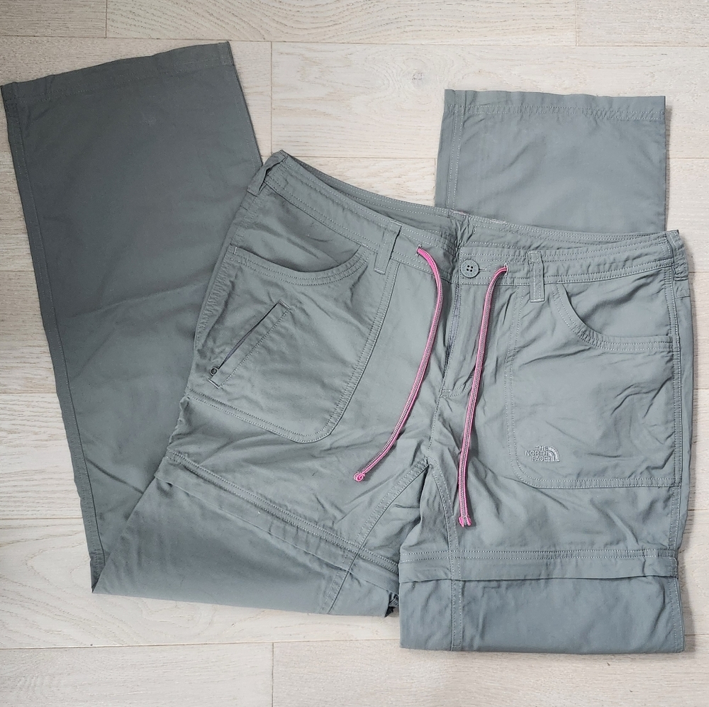 The North Face Zip-off convertible Hiking Pants green/Gray Size 12